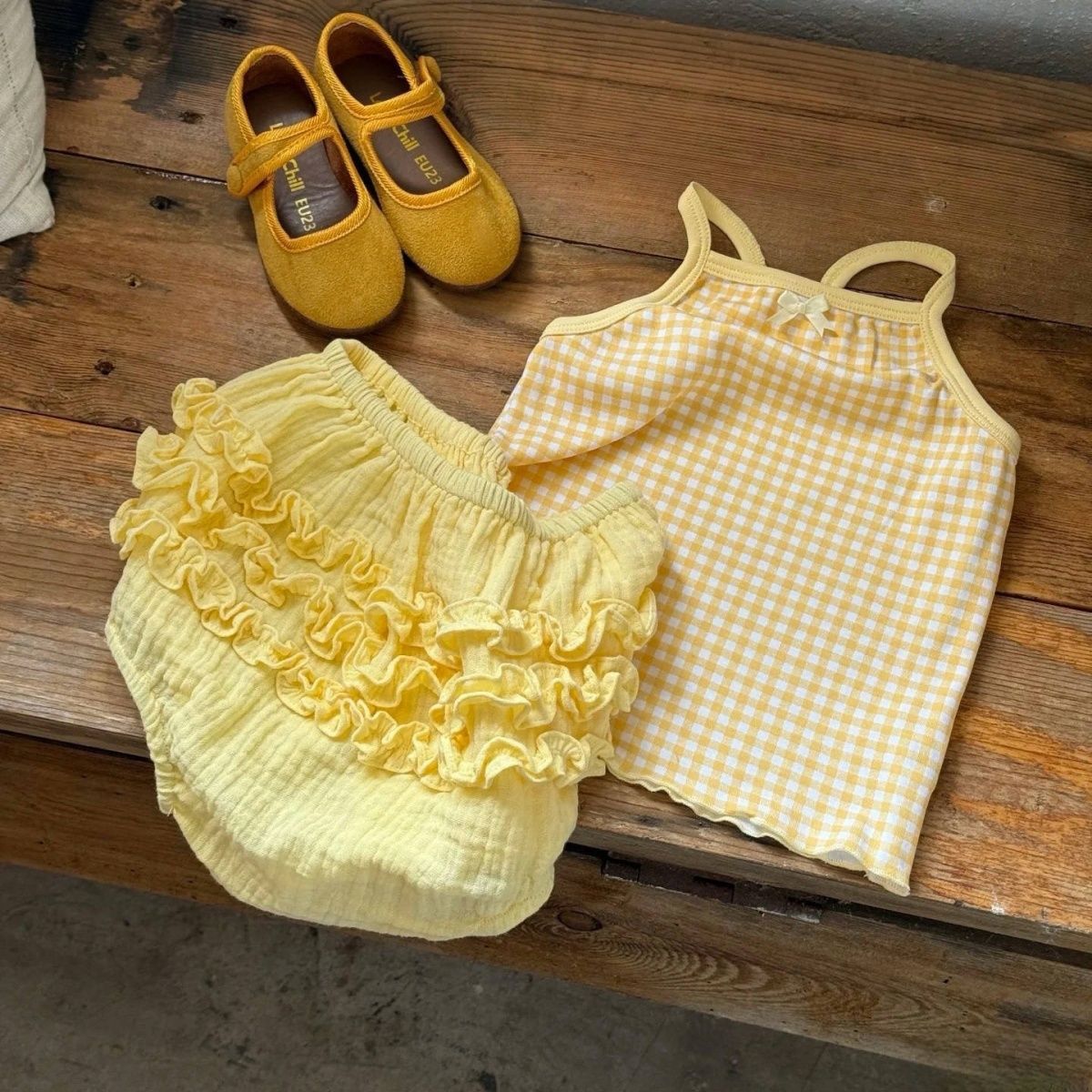 561671 | Sunshine Yellow Baby Outfit Set with Shoes