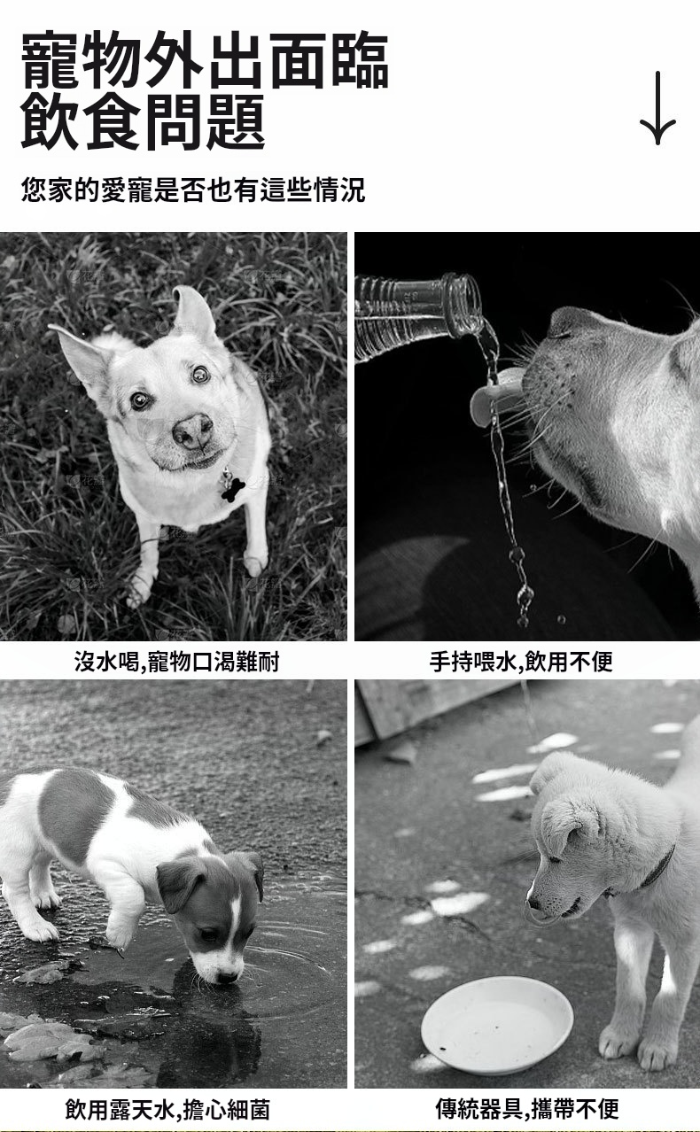 寵物隨行飲水杯 便攜外出水壺 蒙古包設計 貓狗通用（飲水壺）