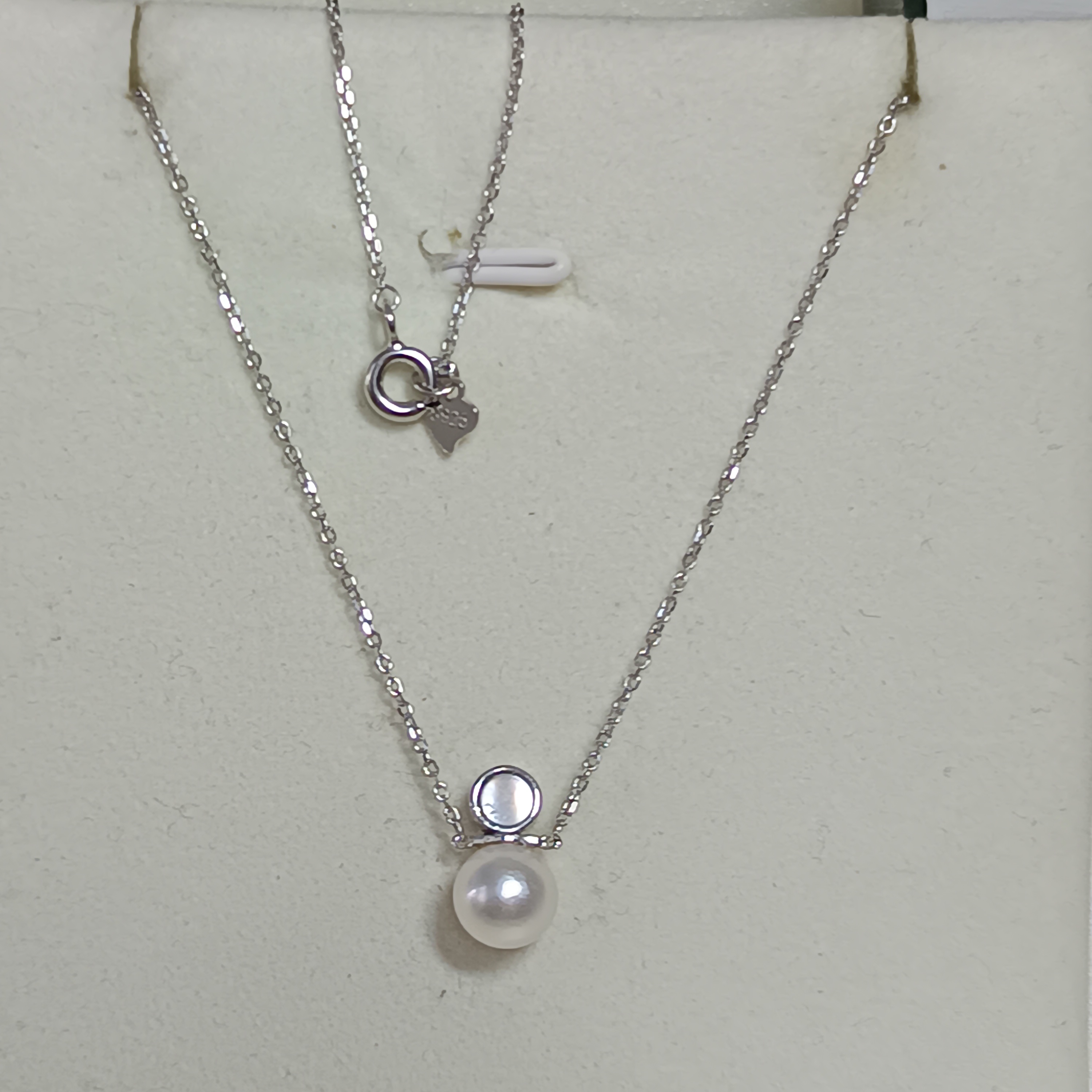 特價品‼️正圓極強光日本akoya 海水珍珠精工s925銀雙面可帶吊墜套鍊