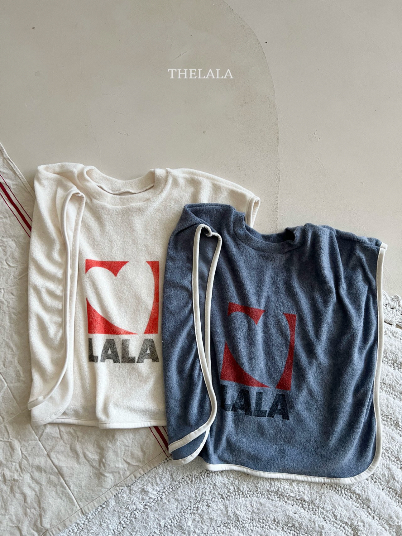 🌸預訂 韓國直送🌸🇰🇷THELALA兩色愛心標誌印花寬鬆背心