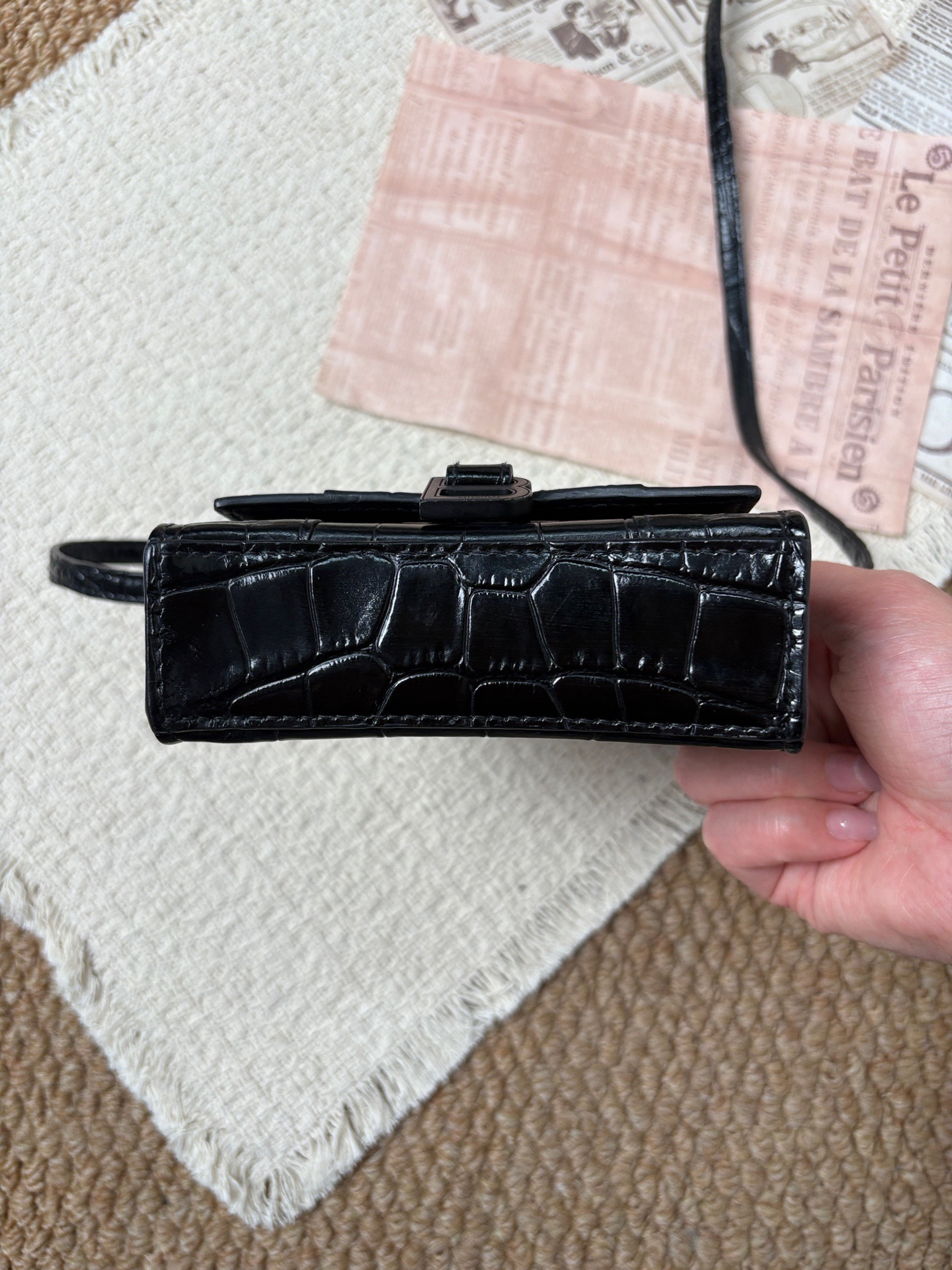 【預訂貨品】巴黎世家鰐魚紋mini沙漏包