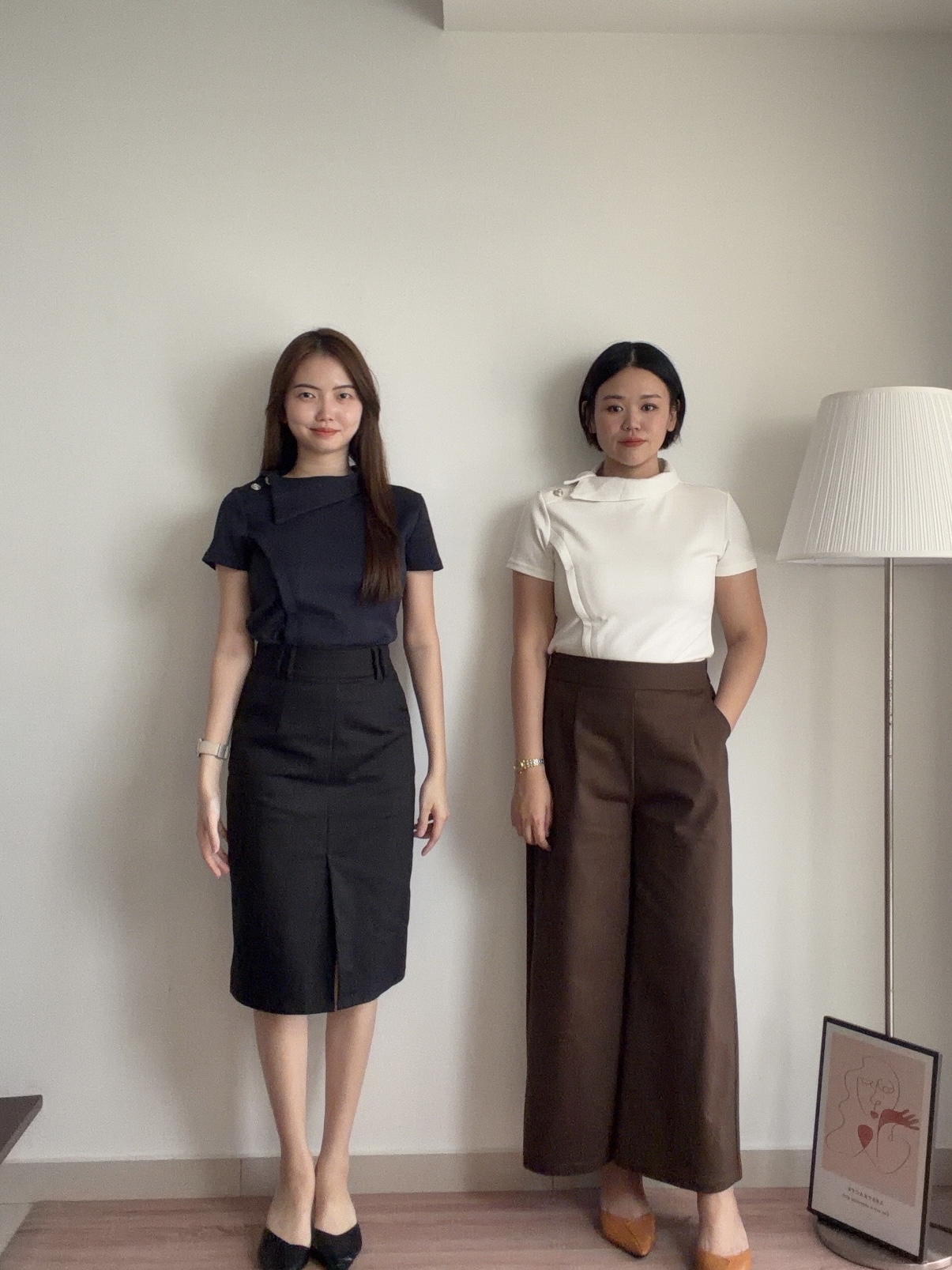 T4522 Irregular Collar Waisted Top - 3 Colors 