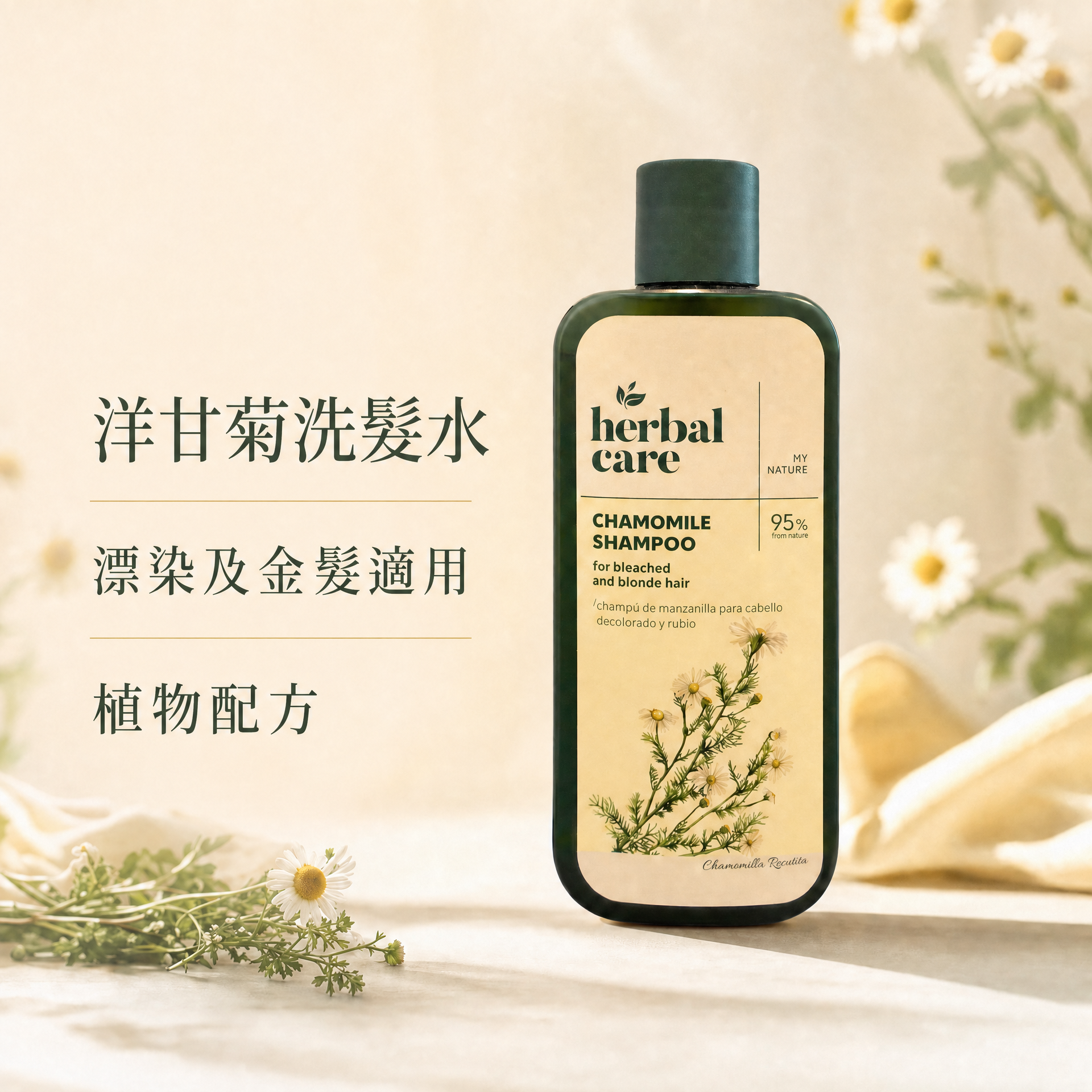 FARMONA - Herbal Care 草本洋甘菊洗髮水 330毫升｜漂染及染髮護理 