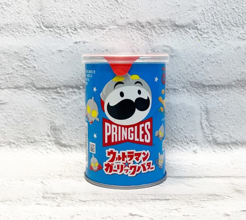 日本COSTCO限定⭐本週特價Pringles品客 × 超人力霸王60週年限定 蒜香奶油洋芋片 45g×12罐/箱