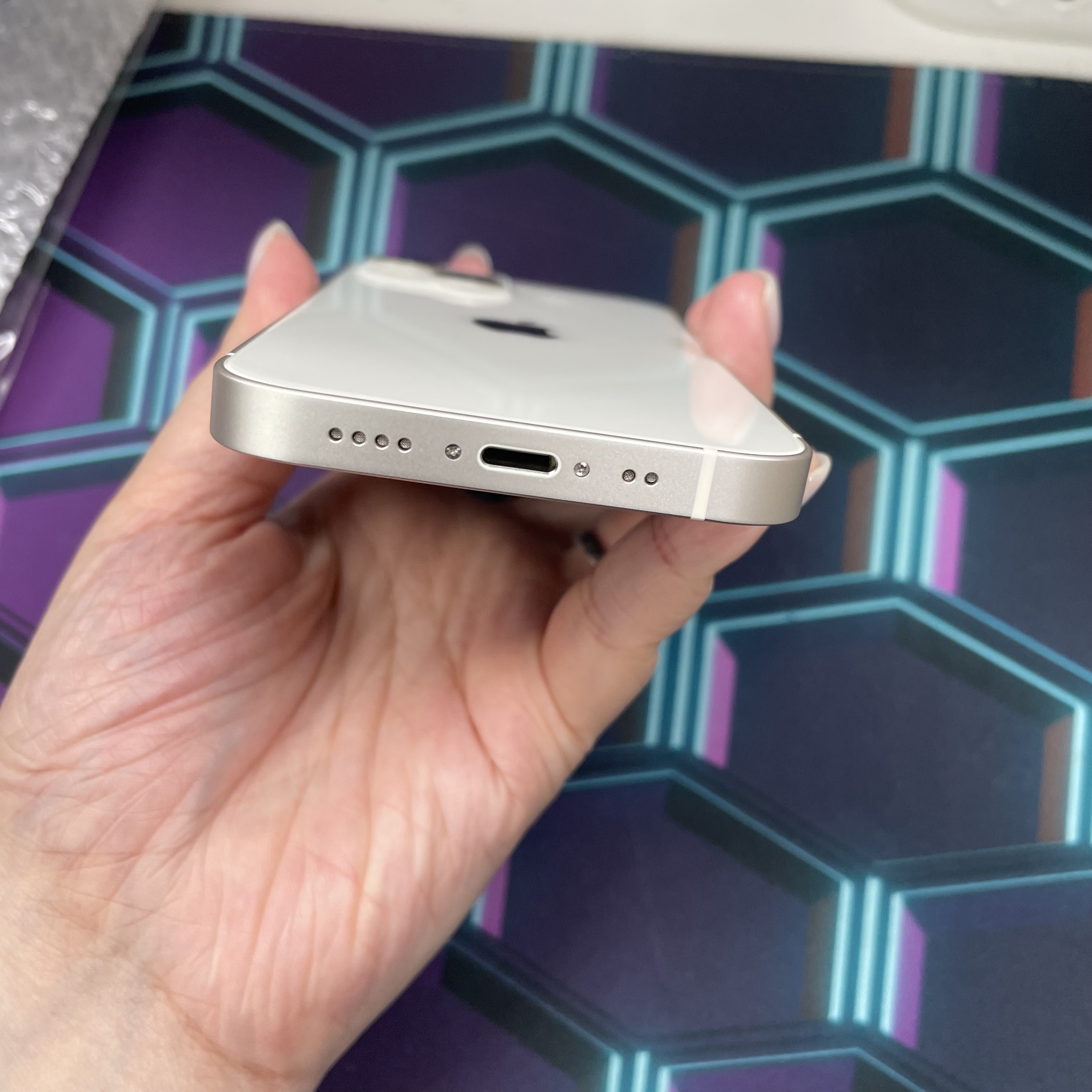*6547 13 mini 完美機 128GB 電100 白色 white