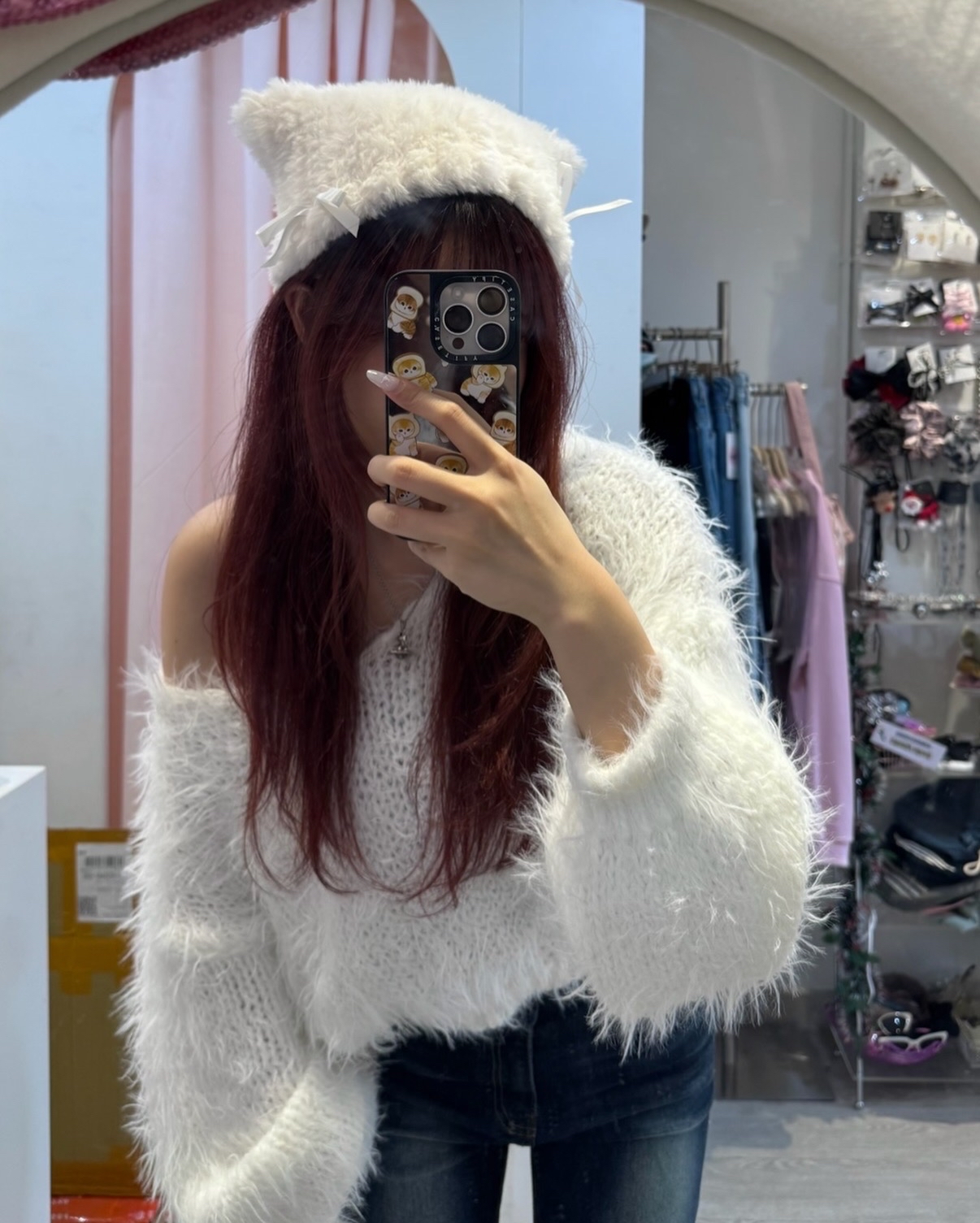 韓國珊瑚絨毛毛短上衣