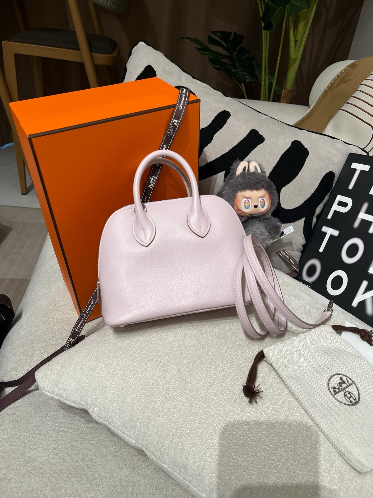 Hermes Mini Bolide Stamp B 夢幻紫 100%Authentic,99%New ✅Dust bag✅Box 