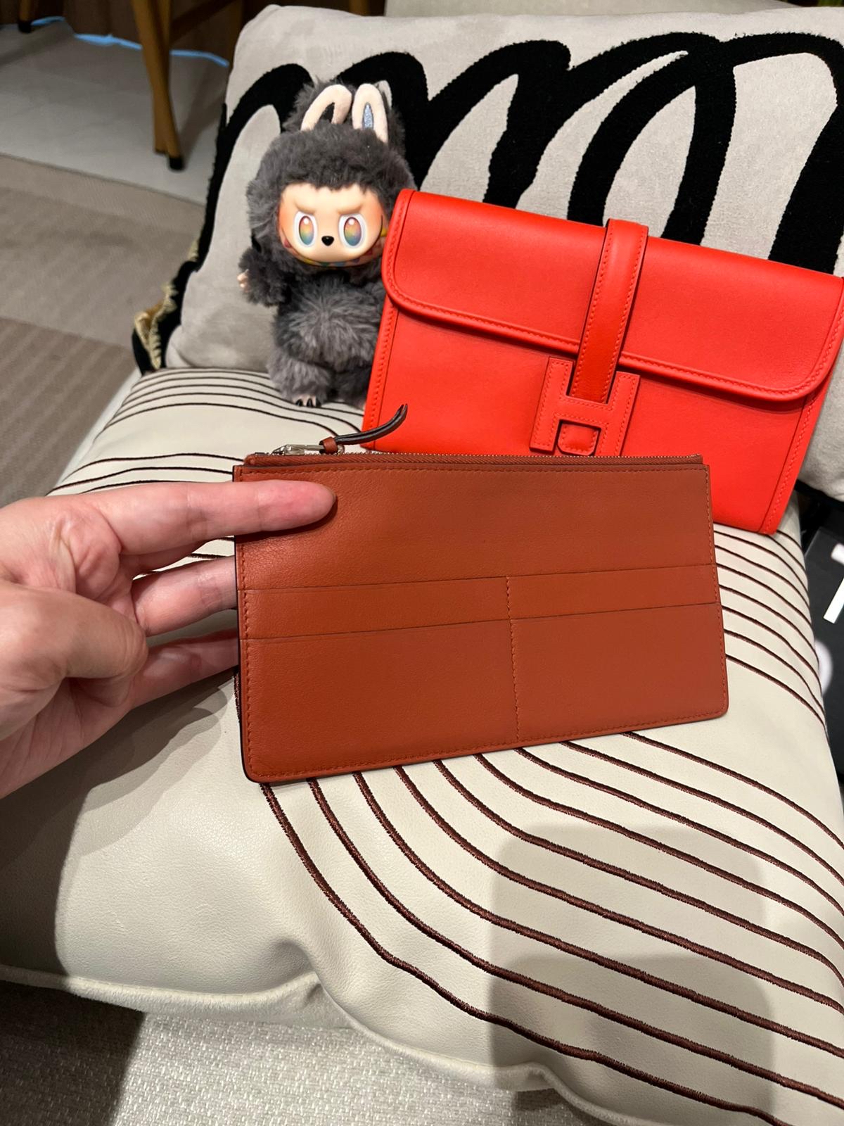 Hermes Jige Duo verso wallet ,STAMP D 100%Authentic ,98%new✅box  