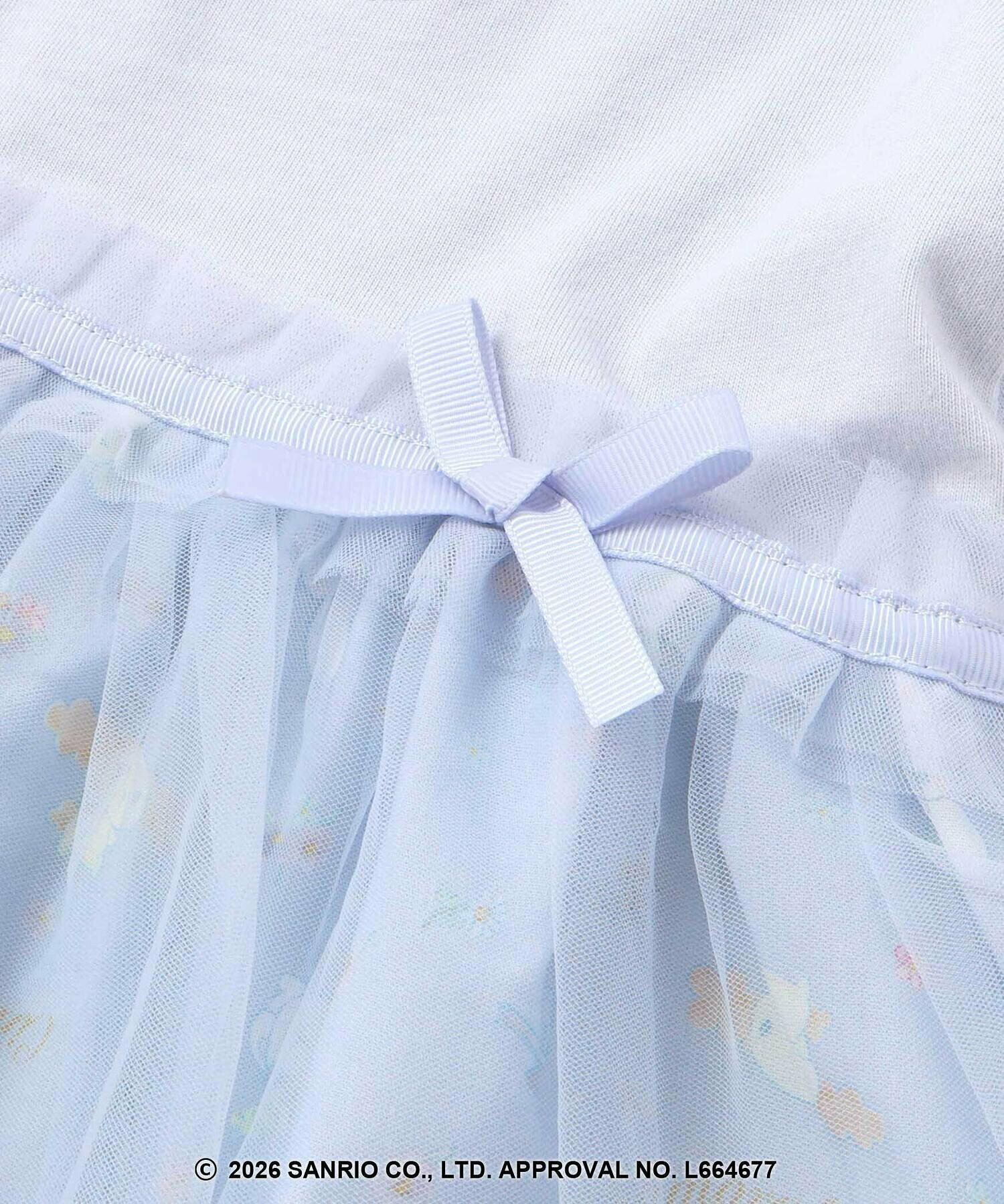 🇯🇵預訂 日本直送🇯🇵Slap Slip x Sanrio系列兩色人物印花頸鏈刺繡薄紗短袖連身裙