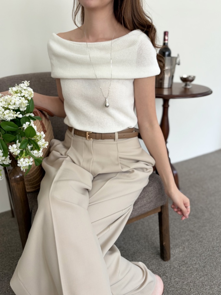 Linen Off Shoulder Top (White)