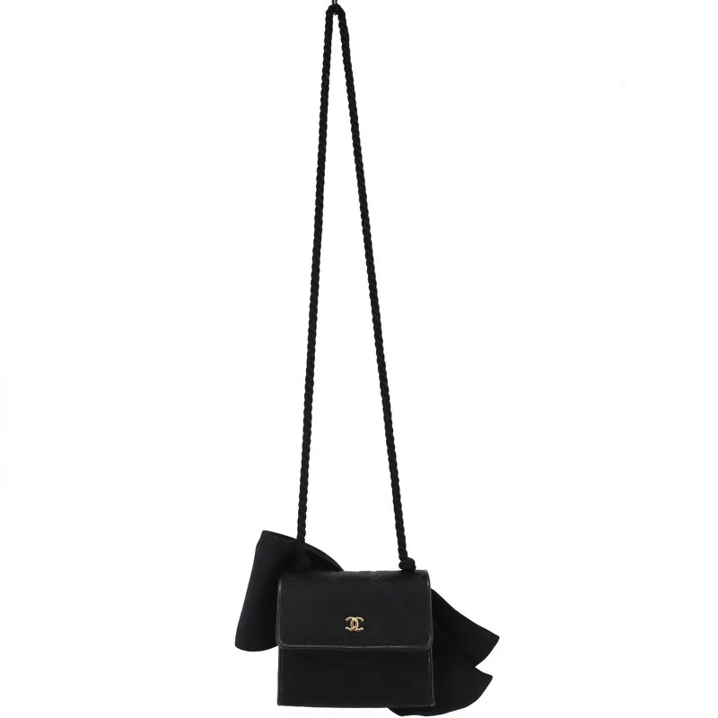 Chanel Vintage Satin Bow Evening Bag