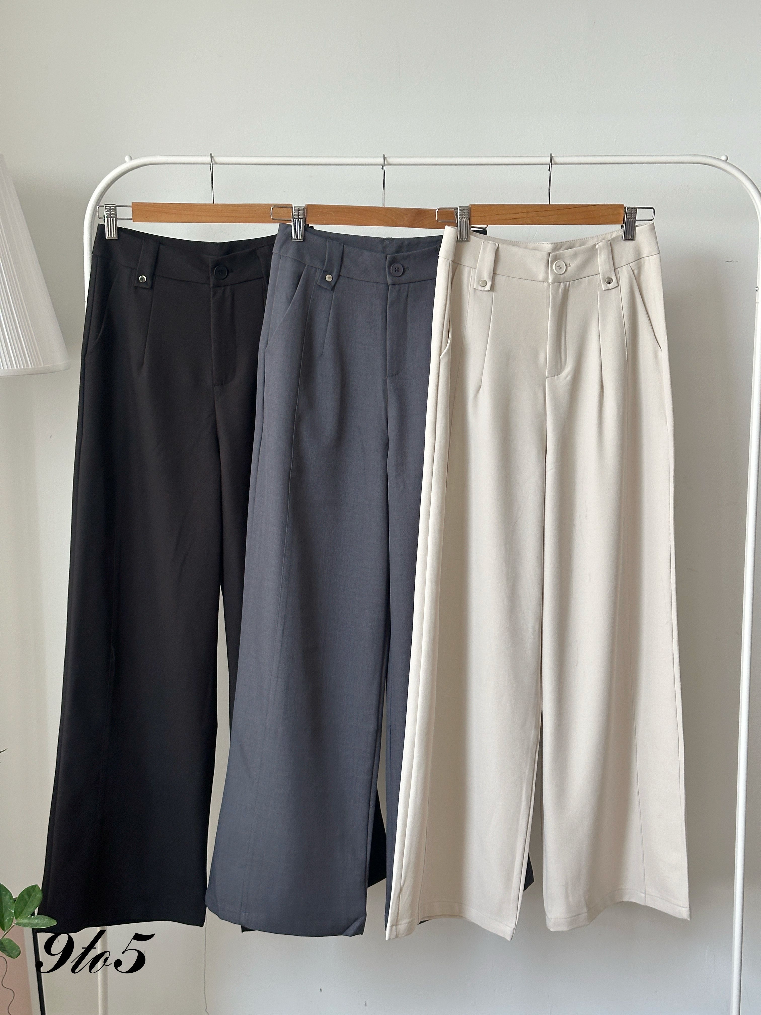 S1898 High Waist Long Pants - 3 Colors 