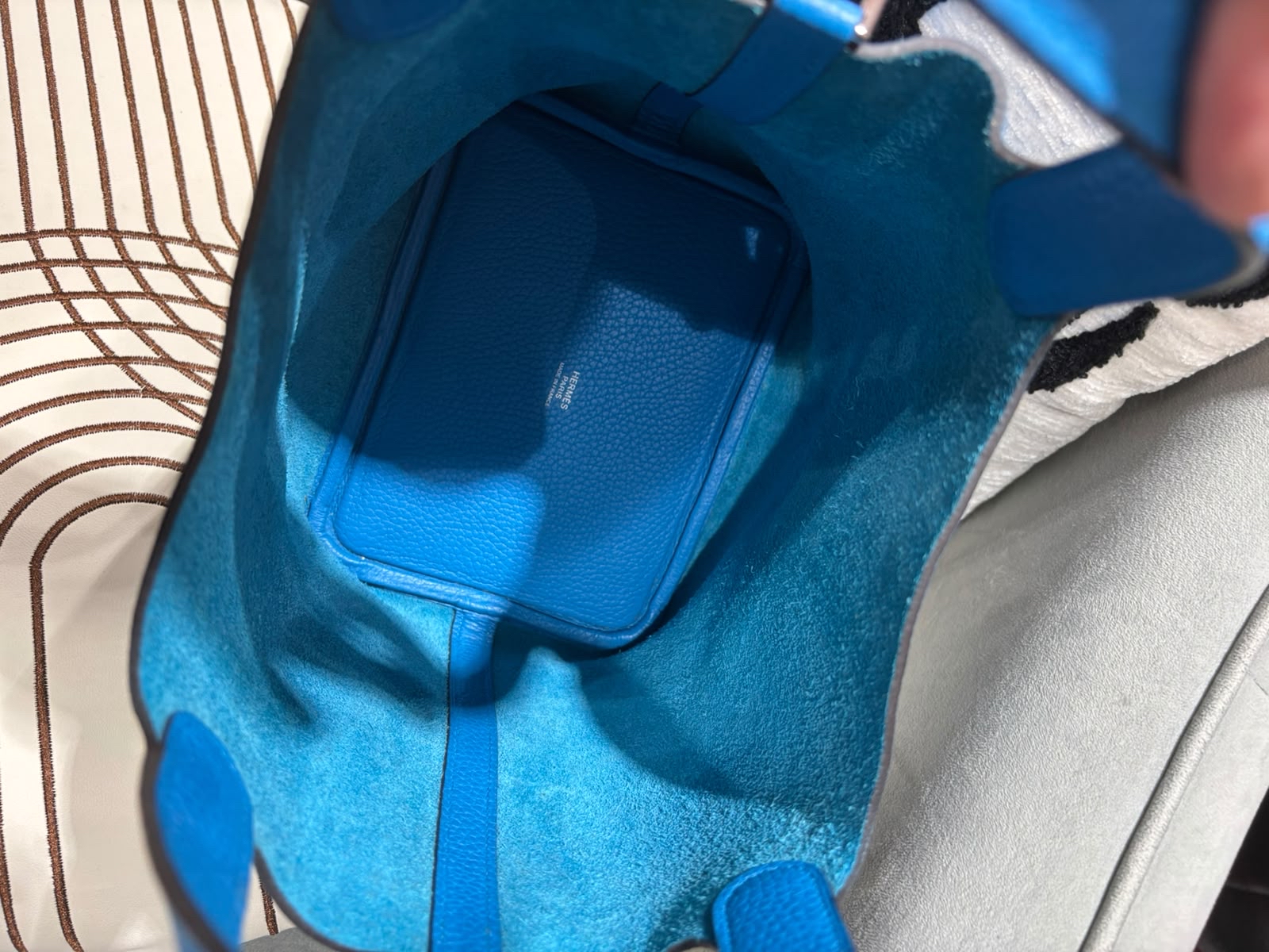 HERMES PICOTIN 18,STAMP A,B3 Bleu Zanzibar 100%Authentic, 98%New ✅key lock✅dust bag✅box