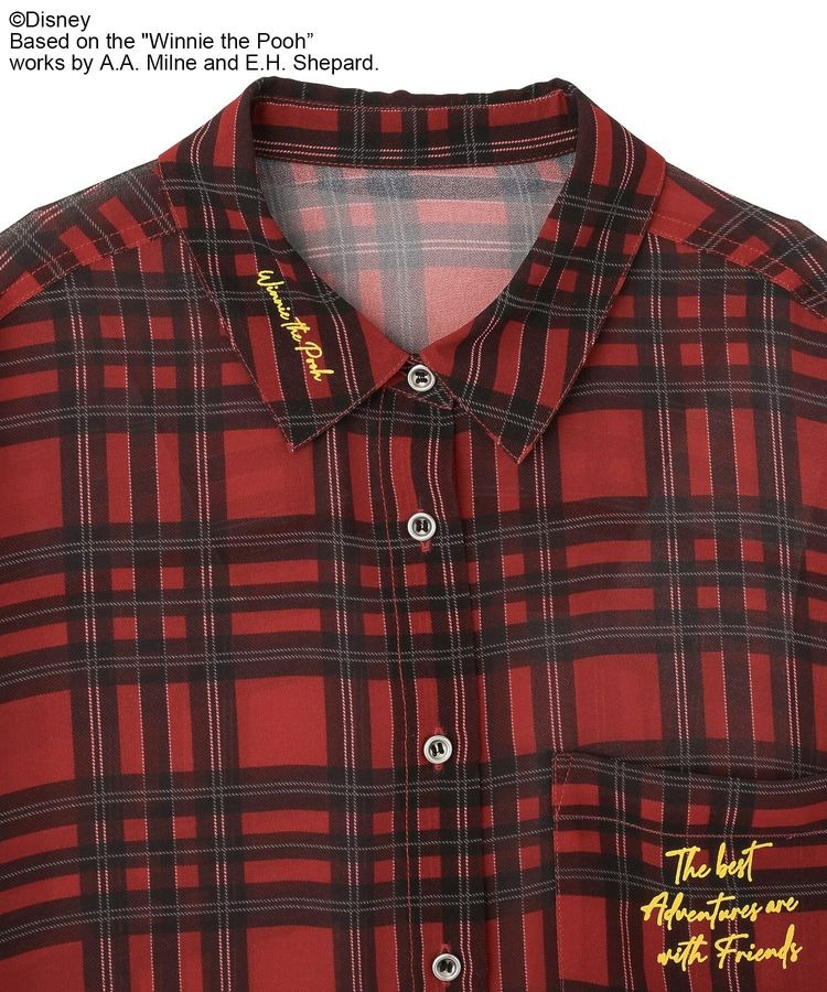 🌸 【預訂】Pooh 長袖Shirt(RD) - Green Parks x Pooh 