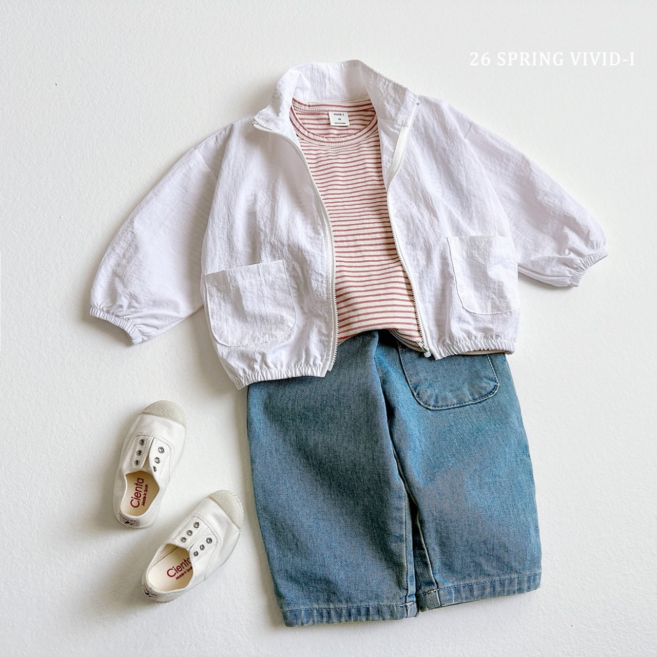 🌸預訂 韓國直送🌸🇰🇷VIVIDI四色日常寬鬆純色條紋長袖上衣套裝