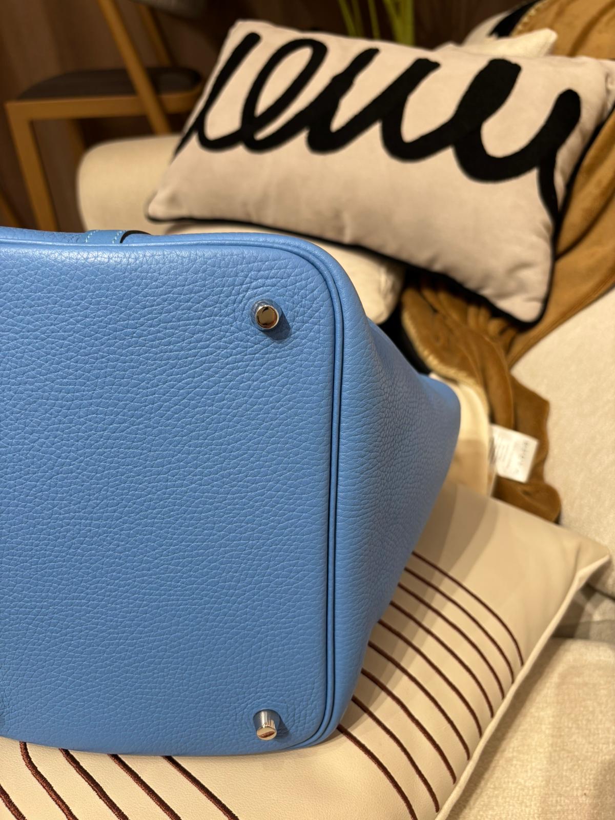 Hermes picotin 22,blue paradise 100%Authentic,98%new ✅KEY LOCKPAD ✅dust bag✅BOX 
