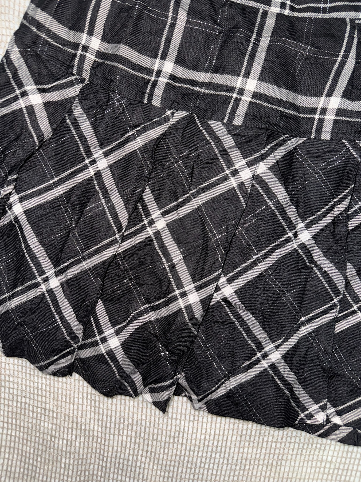 Preppy Style Plaid Pleated Mini Skirt