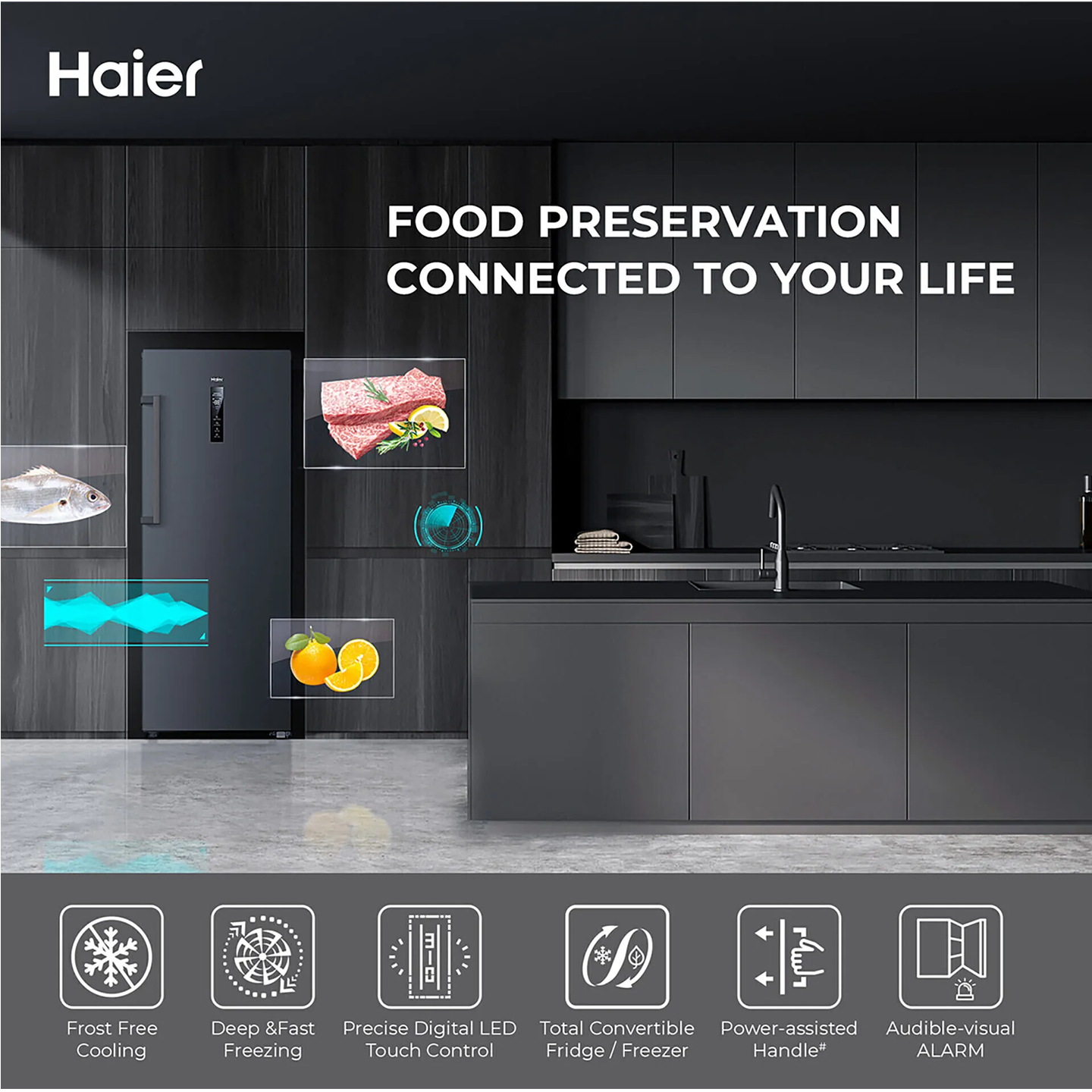 Haier 226L Upright Freezer (HUR-261NE)