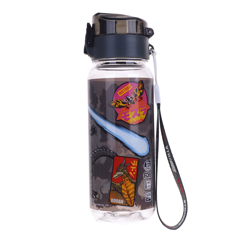 Godzilla 530ml BPA & BPS Free Water Bottle with Strap 膠水樽連手繩