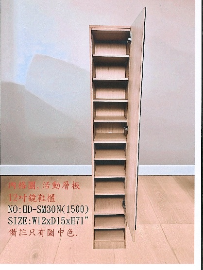 HDSM30/12"鏡鞋櫃