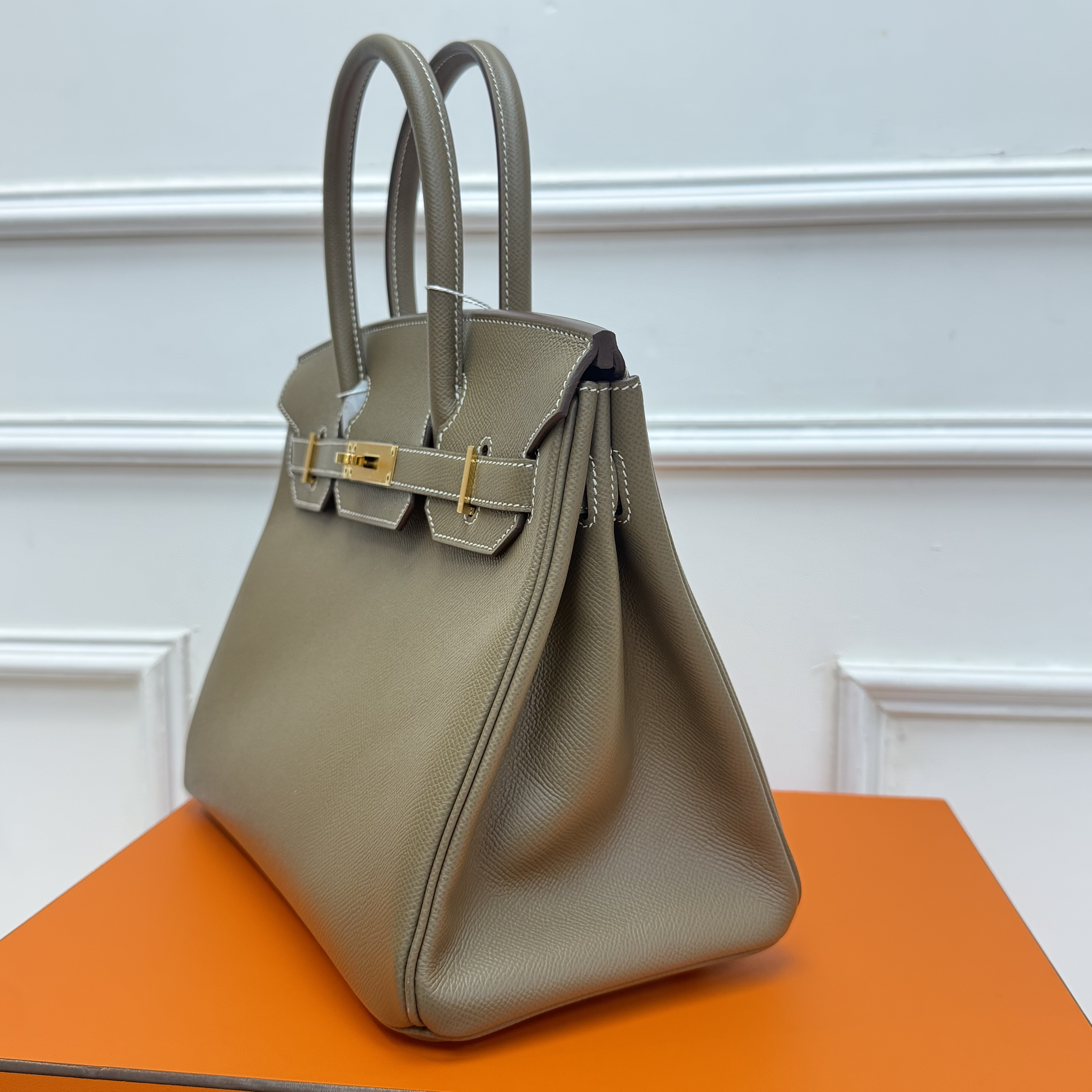 Full set Hermes Birkin 30 大象灰 金扣 Y刻 閒置新