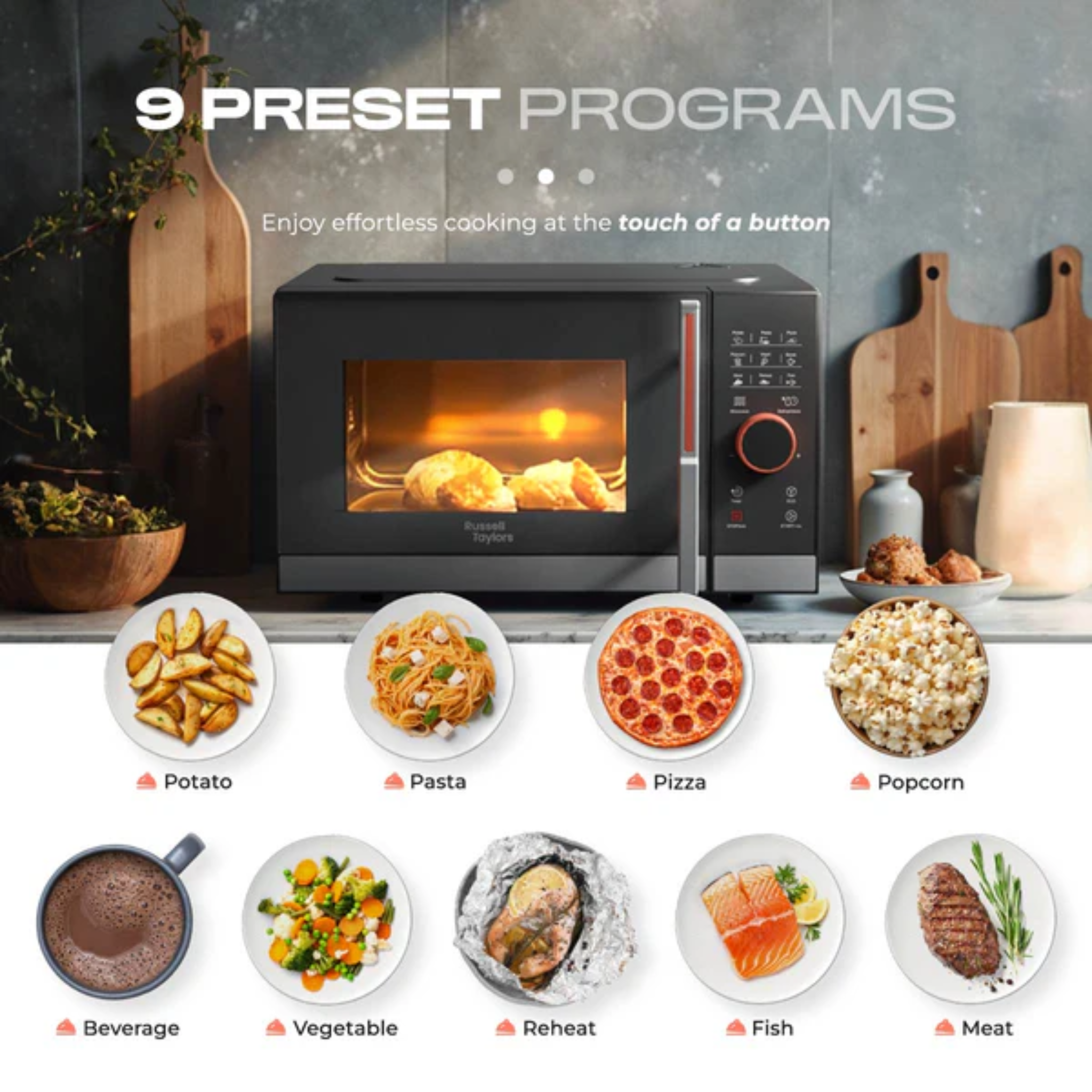 Russell Taylors 23L Digital Microwave Oven (M8)