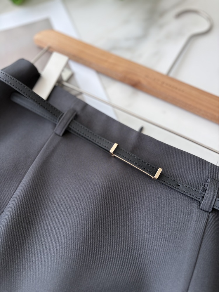 The Classy Belted Skirt (Charcoal)