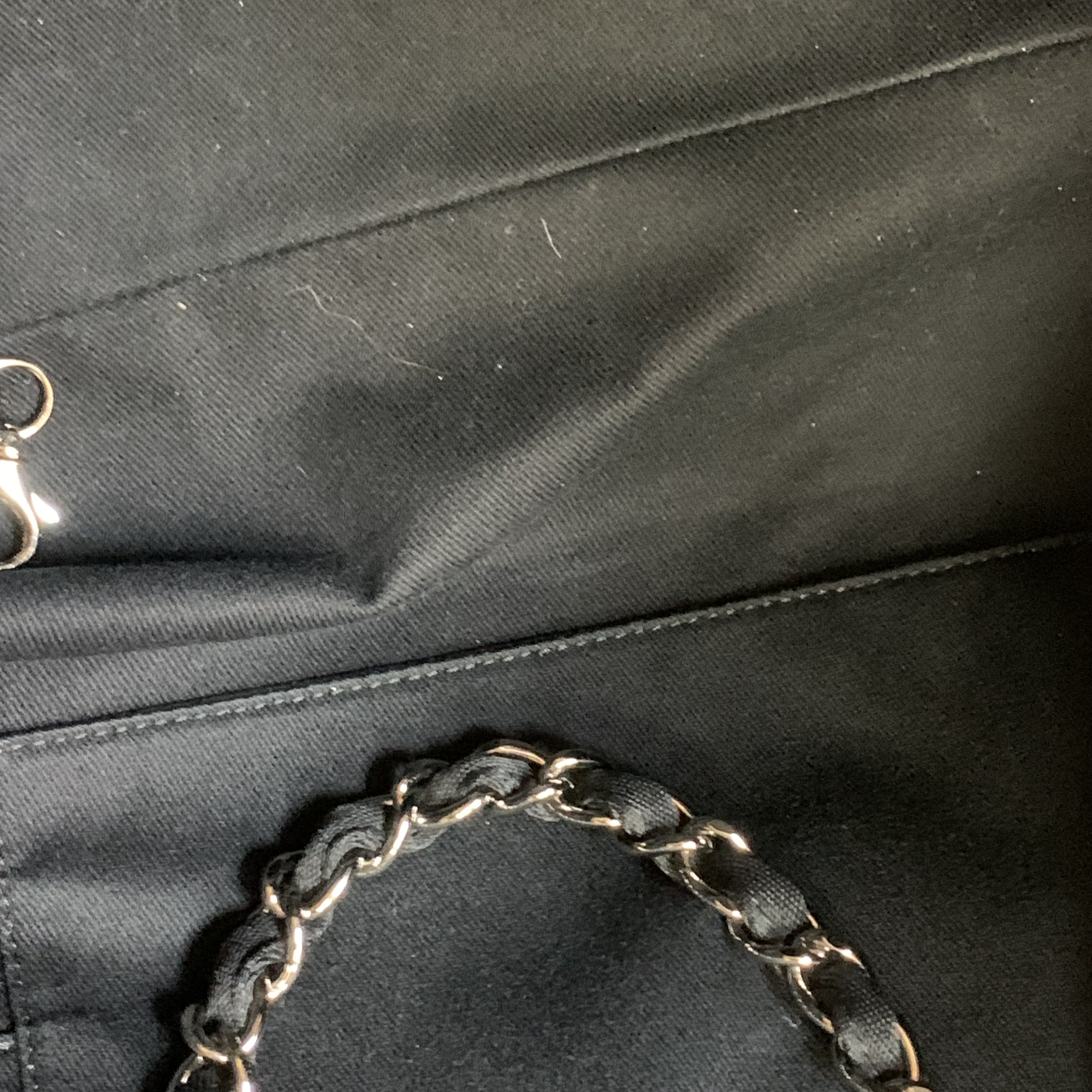 卡其色拼黑色大容量旅行必備Chanel沙灘袋