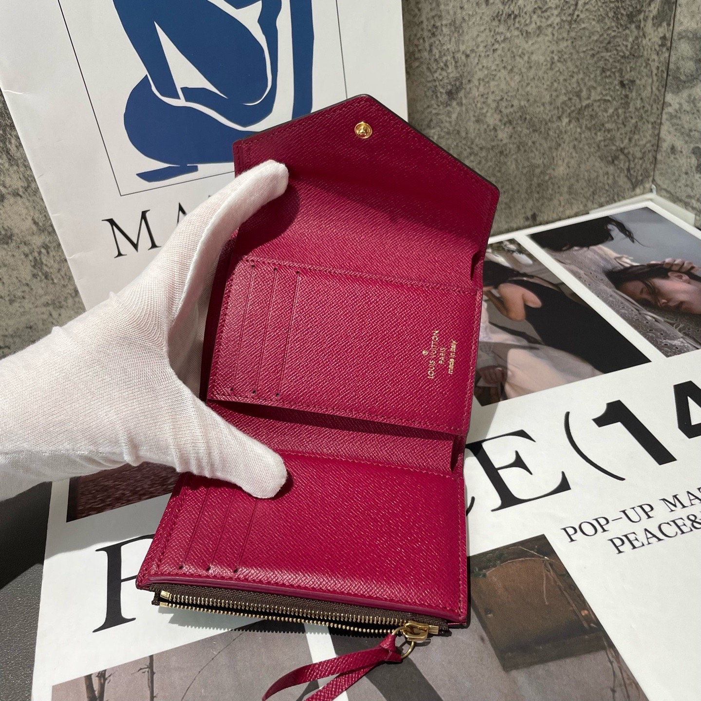 【預訂貨品】LV 紅色豆豆銀包