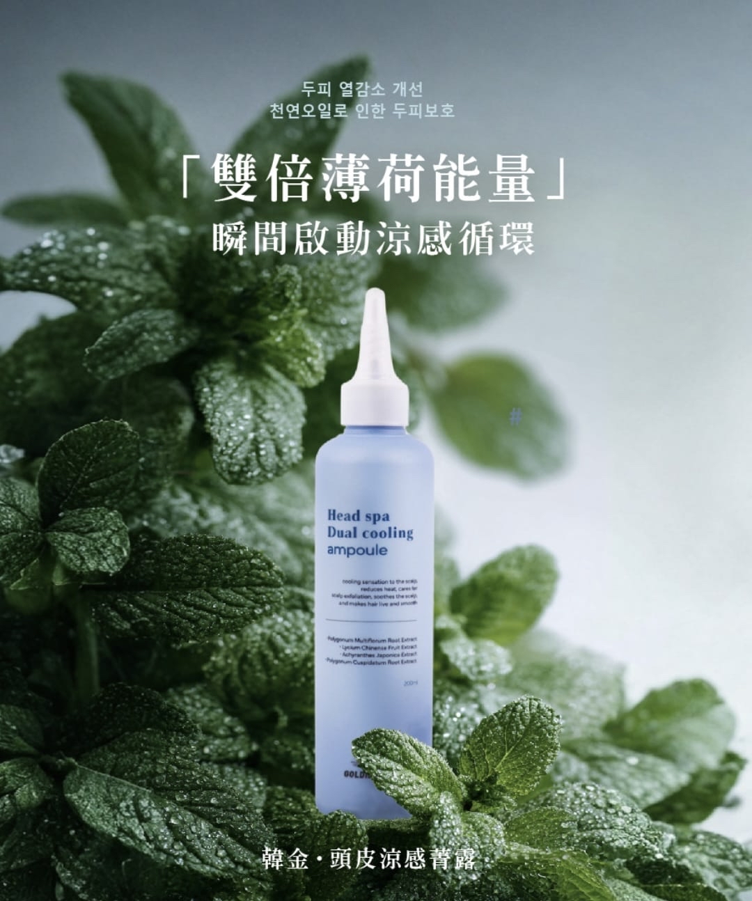 GOLDILOCKS Head Spa Dual Cooling Ampoule 韓金涼感免沖洗控油精華 200ml 
