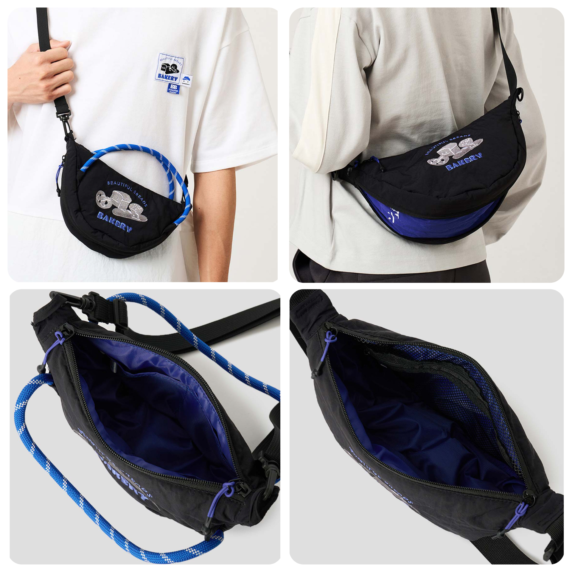 日本預訂📍黑豆人得意麵包圖案斜咩袋/兩用袋