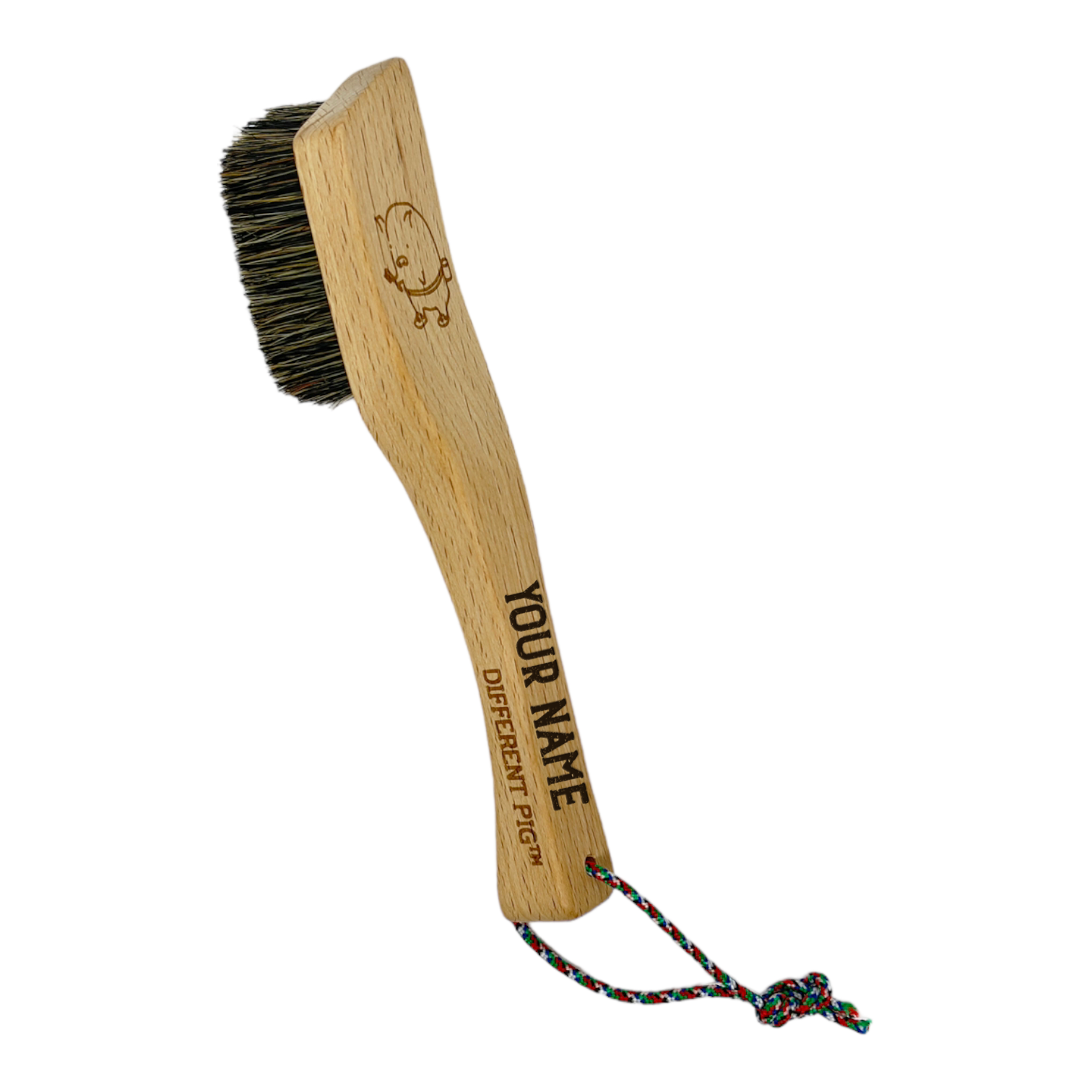 【來字刻名】𝗗𝗜𝗙𝗙𝗘𝗥𝗘𝗡𝗧 𝗣𝗜𝗚™ OG brush with name carving 刻名大豬掃連掛繩