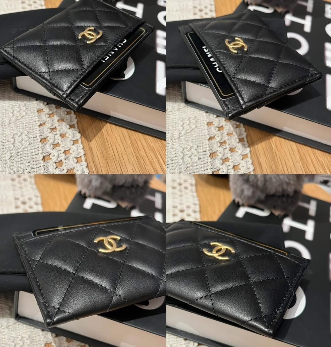 未使用品 Chanel card holder 黑金扣 cc 卡片套 100%Authentic,unused 未使用品✅card✅dust bag
