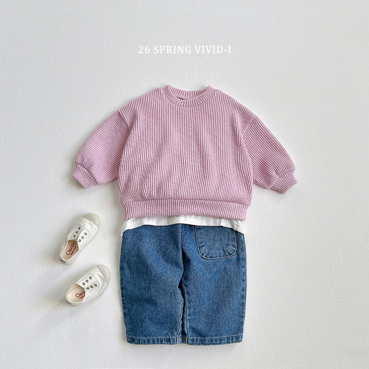 🌸預訂 韓國直送🌸🇰🇷VIVIDI三色寬鬆羅紋針織衛衣