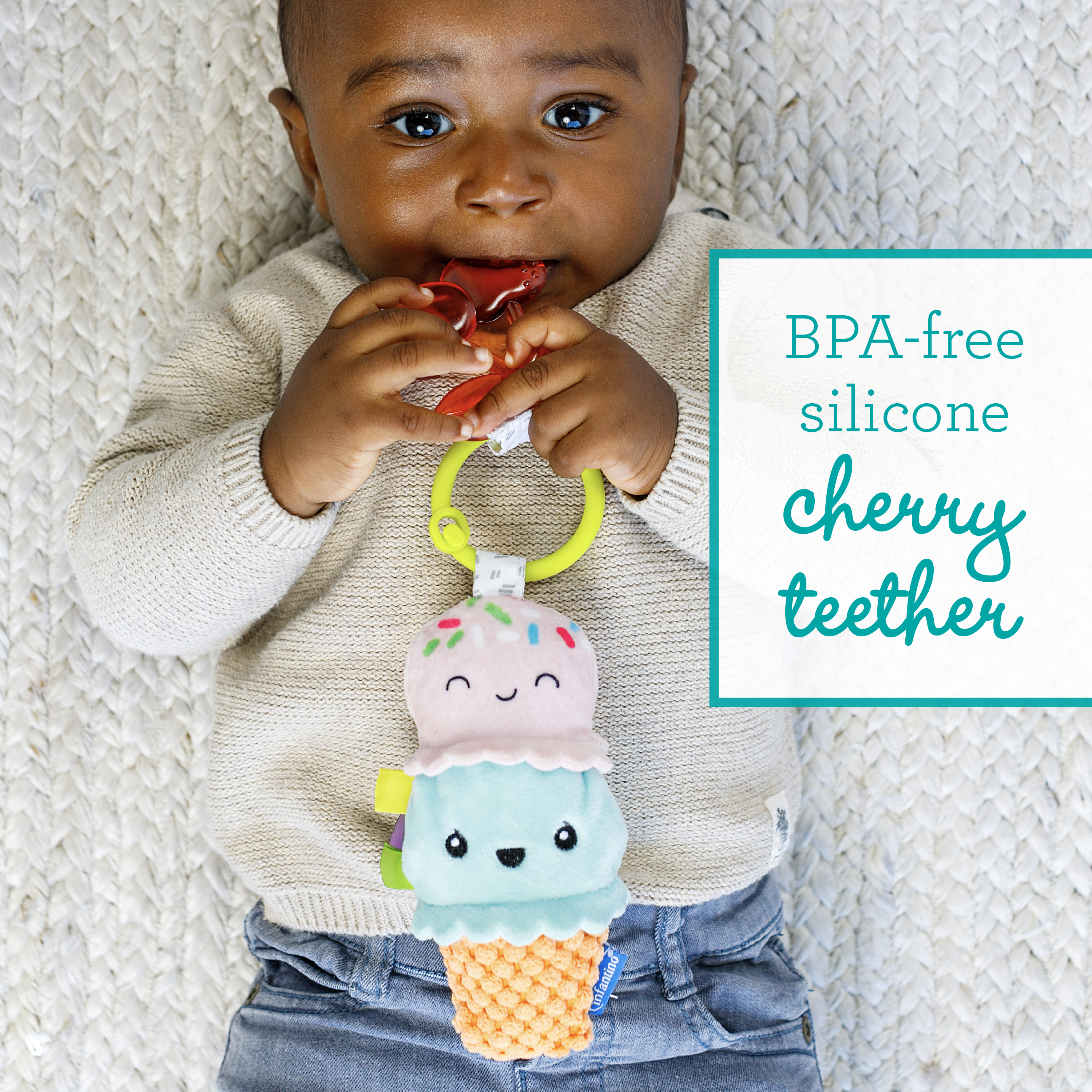 安撫牙膠雪糕玩伴　Plushy Pal & Teether - Ice Cream