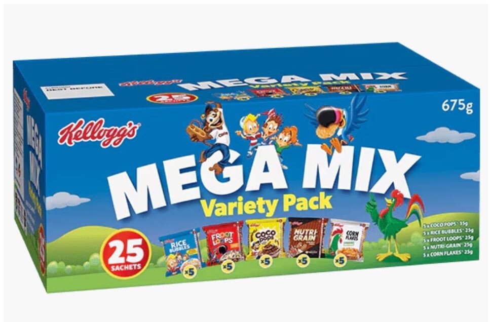 澳洲Costco  Kellogg's Mega Mix 雜錦穀物早餐25包裝/共675g