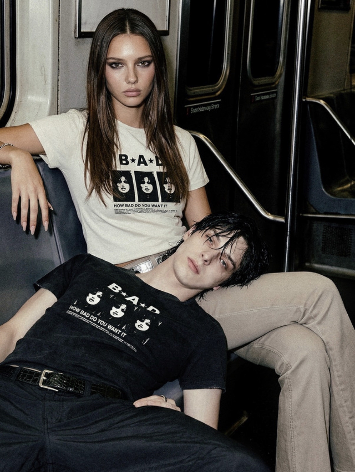 BADBLOOD[w-tee26-139] B.A.D. Short Sleeve T-Shirt - Black