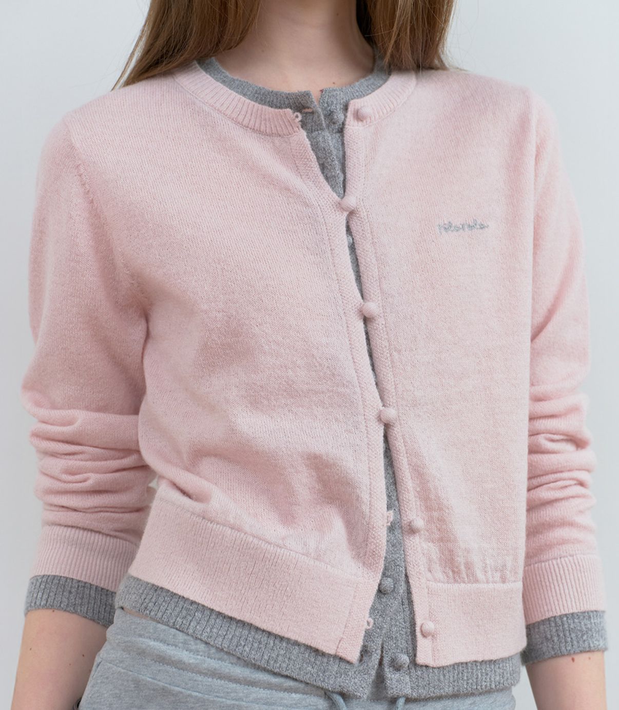 🎀Rolarola 🎀 LAYERED KNIT CARDIGAN 張元英同款 原價109000won 獨家折扣優惠 size: free Grey /olive/pink /purple 28/3截單