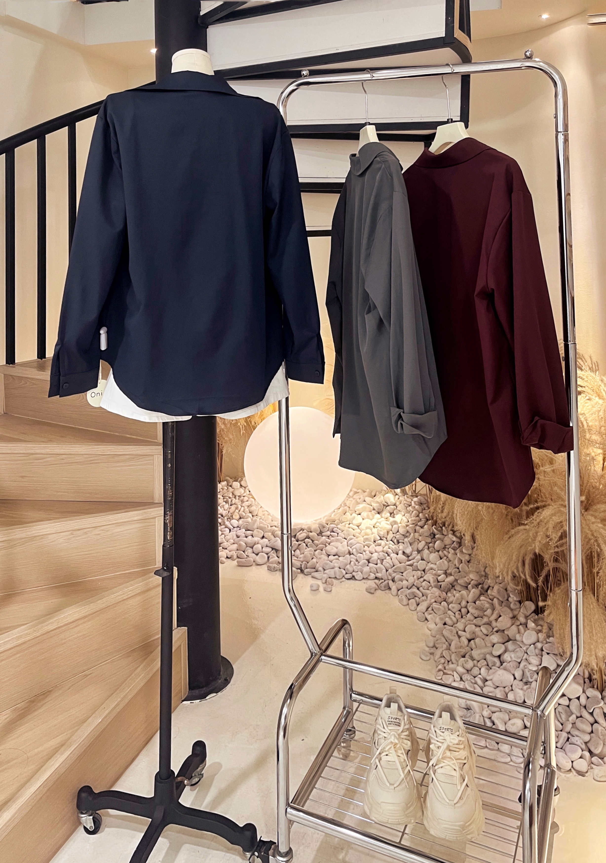 77720免熨衬衫+线条背心