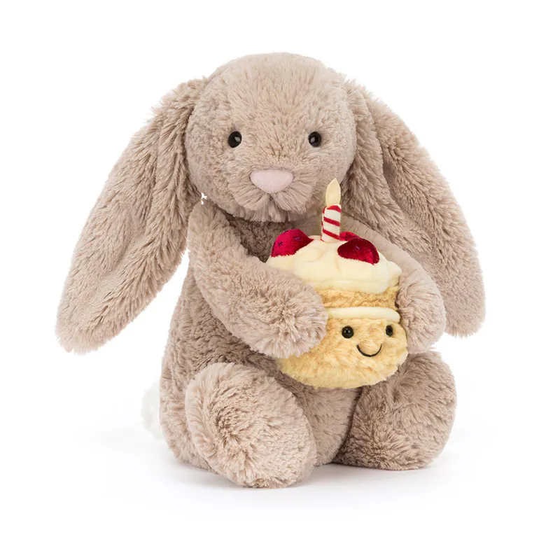 【英國】Jellycat Bashful Beige Bunny 'Birthday' 31cm