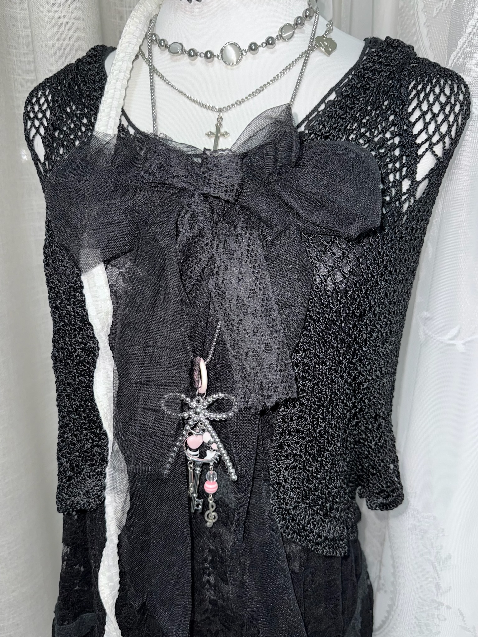 Whimsigoth Crochet & Lace Ensemble Set