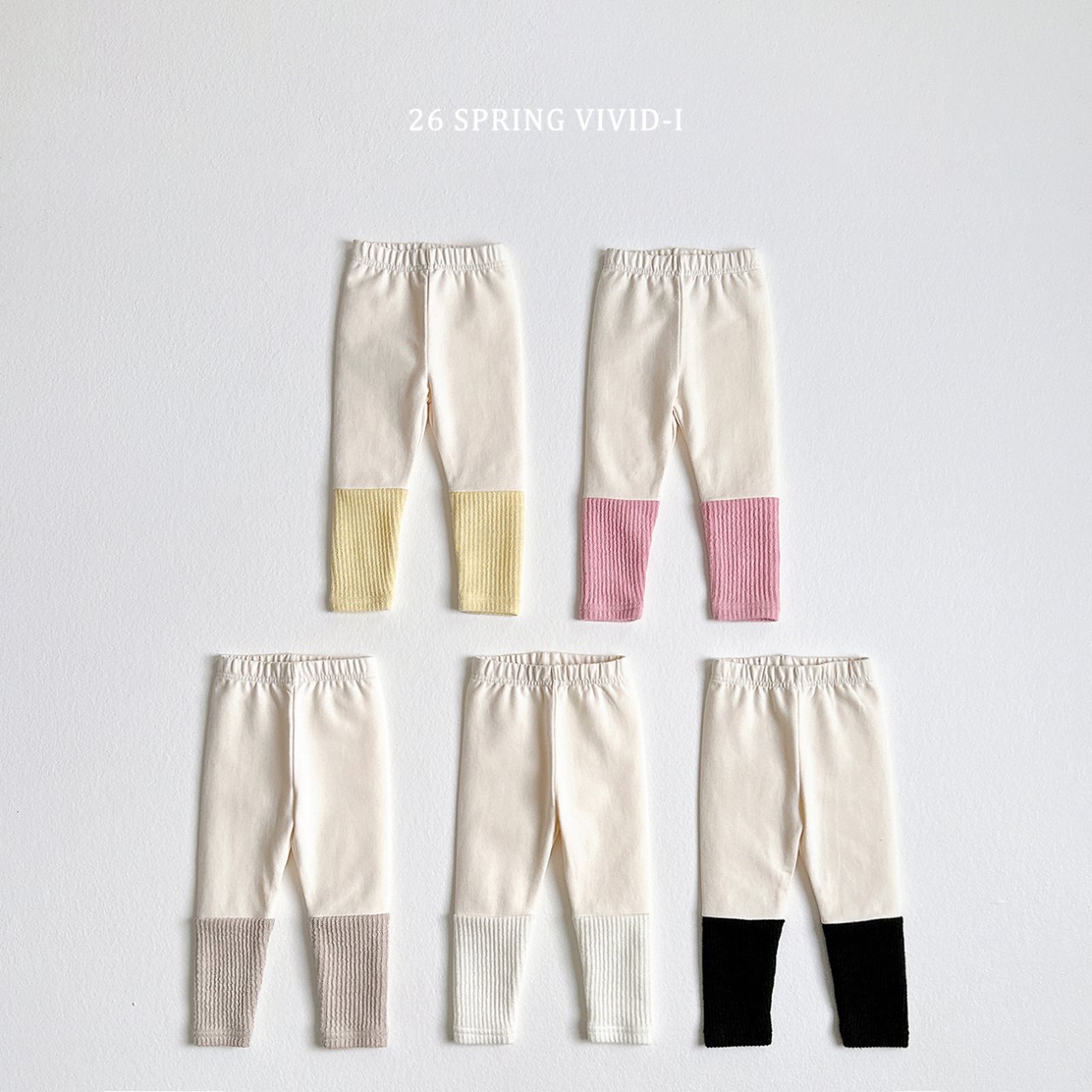 🌸預訂 韓國直送🌸🇰🇷VIVIDI五色針織拼接打底褲