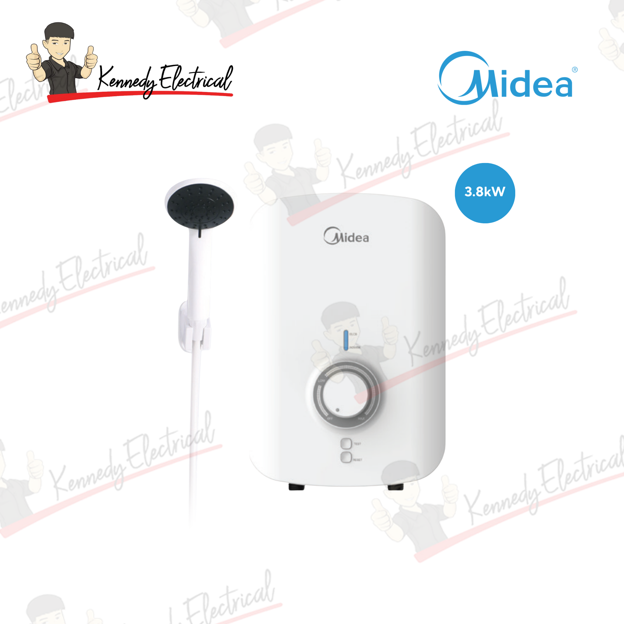 Midea 3800W No Pump Water Heater (White) MWH-38MVNMY(W)-WS
