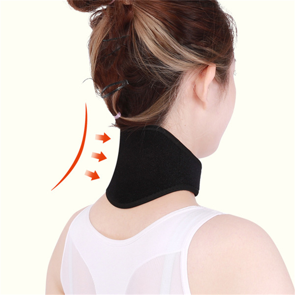 磁石自發熱護頸帶 勁椎熱敷 頸套 熱敷 保暖頸椎 [平行進口] HK2685