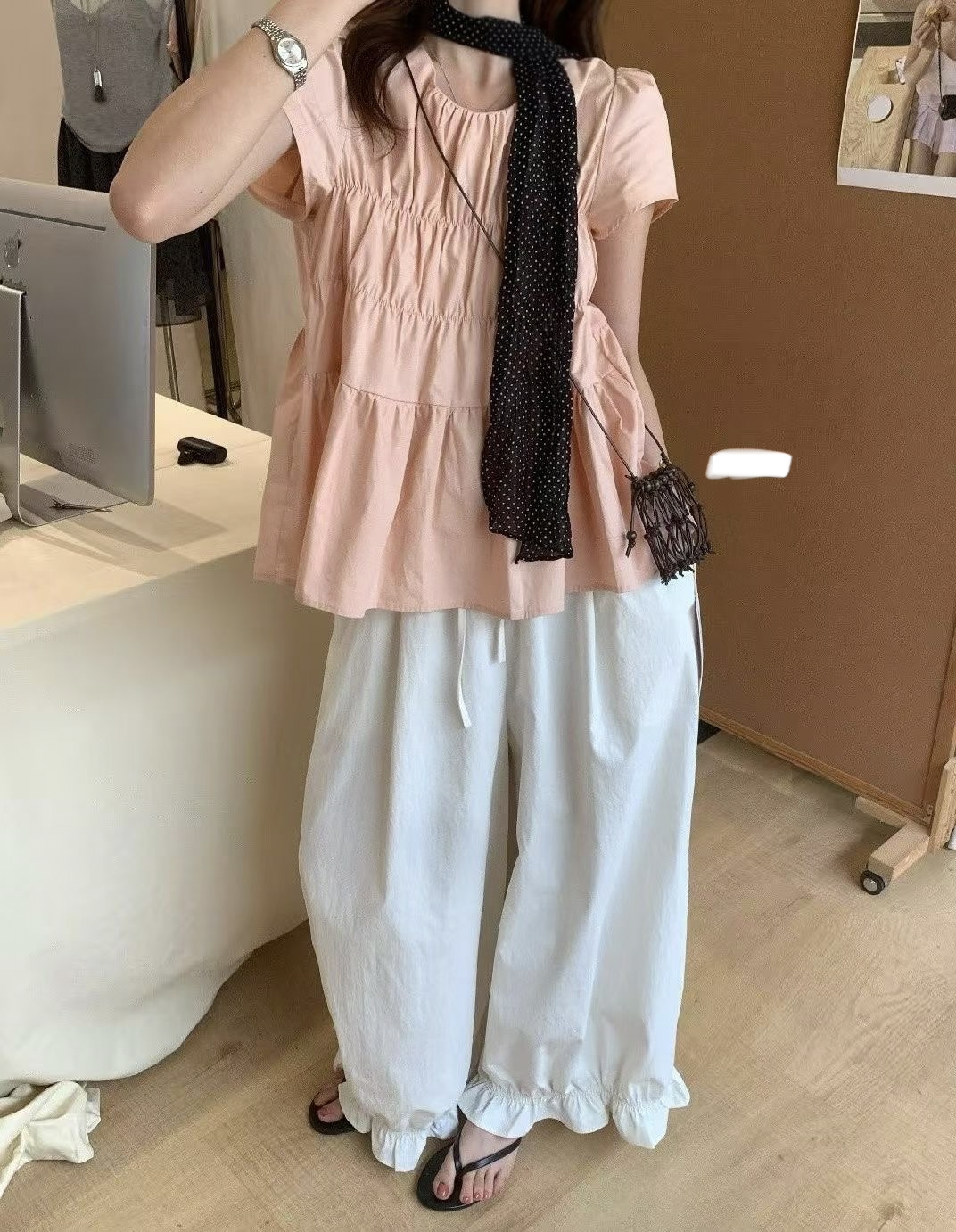 摺摺 Pink top 