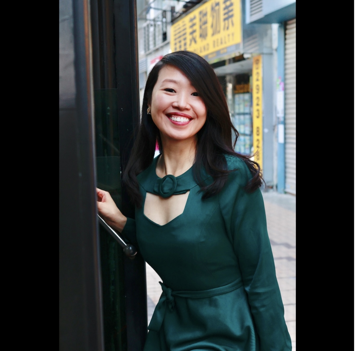 (Custom-Made) The Mod Buckle Neck Swing / Pencil Dress - Available in Green and Burnt Orange (FM235)
