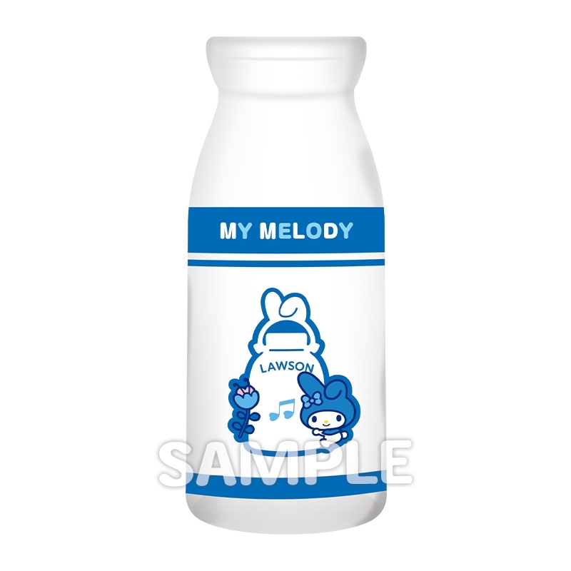 Sanrio x Lawson Milk bottle glass + coaster set (My Melody) [@Loppi・HMV limited]
