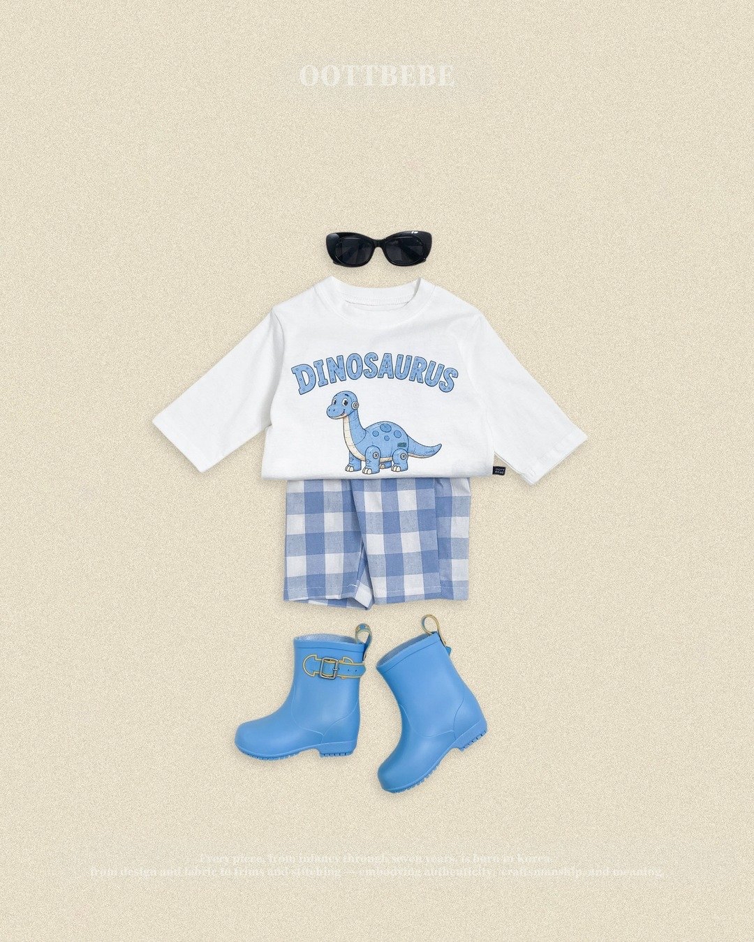 OOTT | Robot dinosaur top and bottom clothes set 
