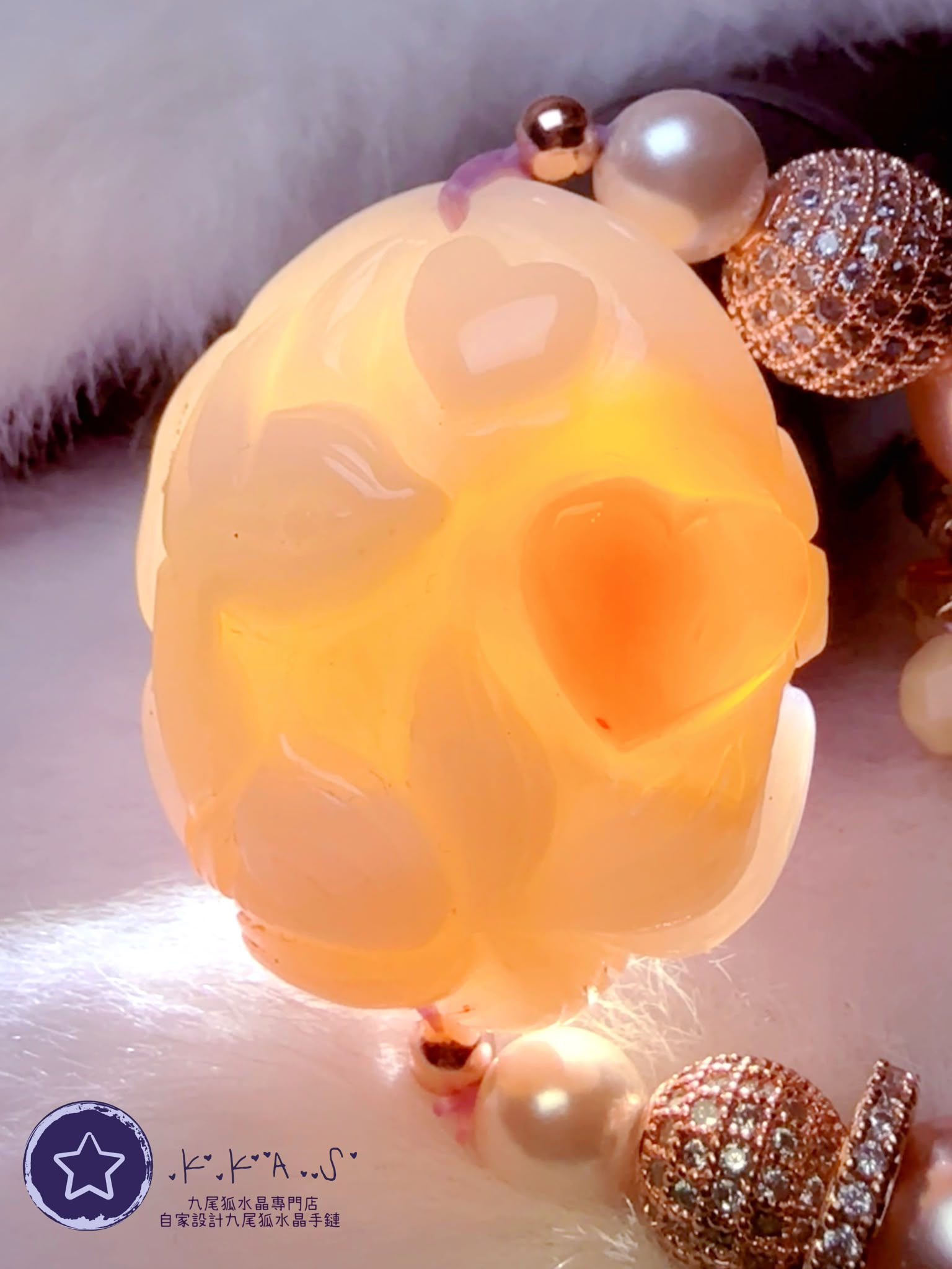 K00414 瑪瑙 甜心狐 自家設計手鏈