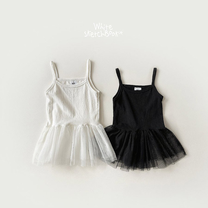 🇰🇷WhiteSketchBook lace下擺吊帶背心